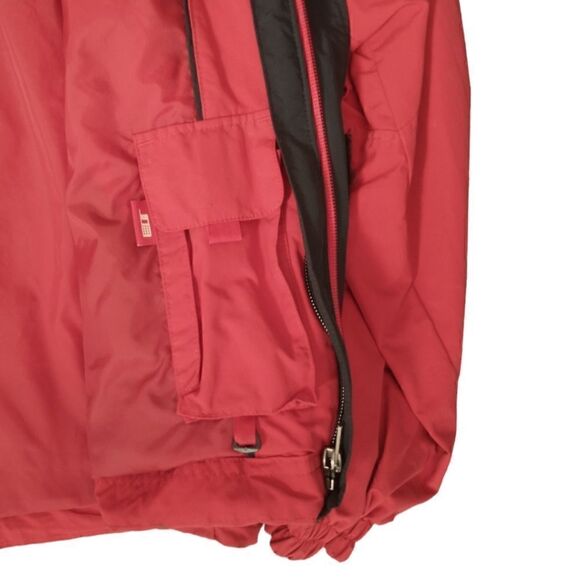 LL Bean Mens Jacket L Vintage 90s Parka Coat Red Outdoor All Conditions No Liner - Picture 10 of 16